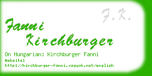 fanni kirchburger business card